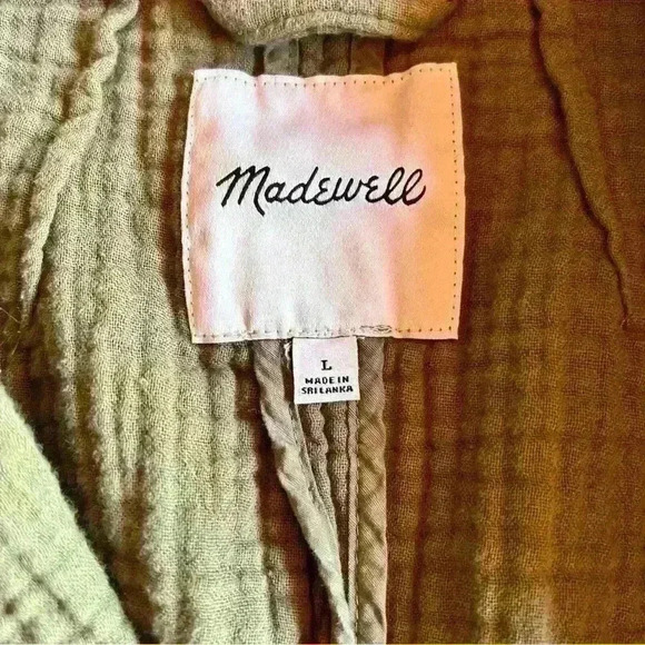 Madewell Women’s Dorset Lightspun Blazer,‎ Size Large Green - Picture 4 of 7